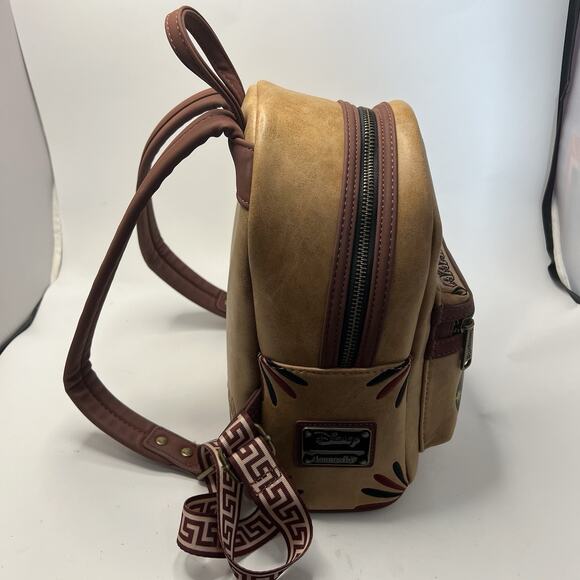 Loungefly Disney Hero Hercules Muses Mini Backpack Brown Tan Zero To Hero Bag - Picture 4 of 13